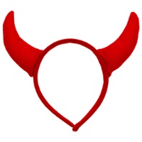 Ободок рожки красные
