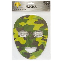 Маска картон  Камуфляж  6шт/A